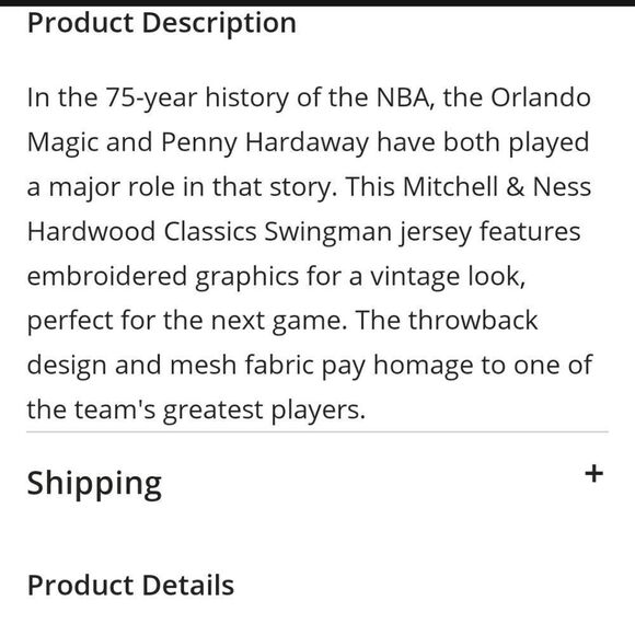 Mitchell & Ness Penny Hardaway Basketball Jersey Sz M - Picture 8 of 9